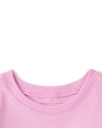 T-shirt graphique assorti pour bébés et petites filles, motif Pâques en famille : La chasse aux œufs est ouverte