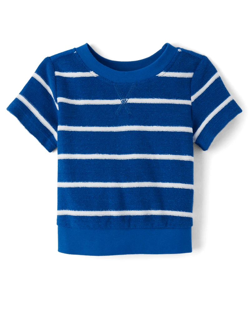 Baby Boys Striped Terry 3-Piece Playwear Set