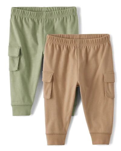 Baby Boys Cargo Jogger Pants 2-Pack