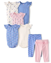 Baby Girls Bow Bodysuit 5-Pack