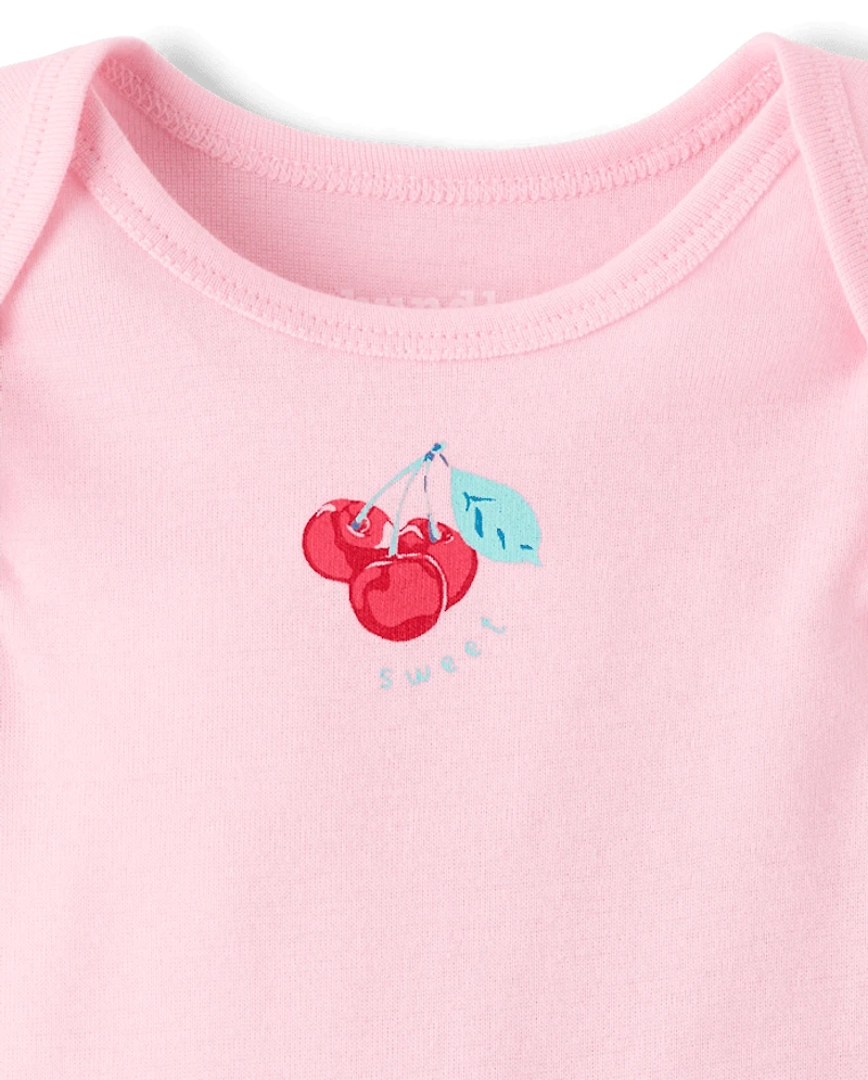 Baby Girls Cherry Bodysuit 5-Pack