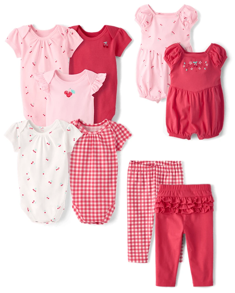 Baby Girls Cherry Bodysuit 5-Pack