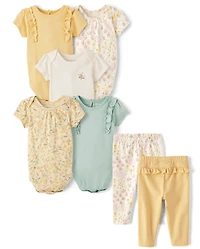 Baby Girls Floral Bodysuit 5-Pack