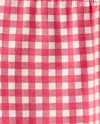 Baby Girls Gingham Ruffle Leggings 2-Pack