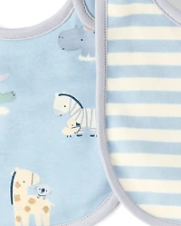 Baby Boys Animal Bib And Burp Cloth 6-Piece Set
