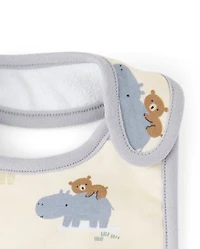 Baby Boys Animal Bib And Burp Cloth 6-Piece Set
