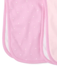 Baby Girls Floral Bib And Burp Cloth 6-Piece Set