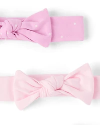 Baby Girls Floral Headwrap And Mittens 6-Pack