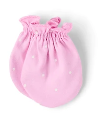 Baby Girls Floral Headwrap And Mittens 6-Pack