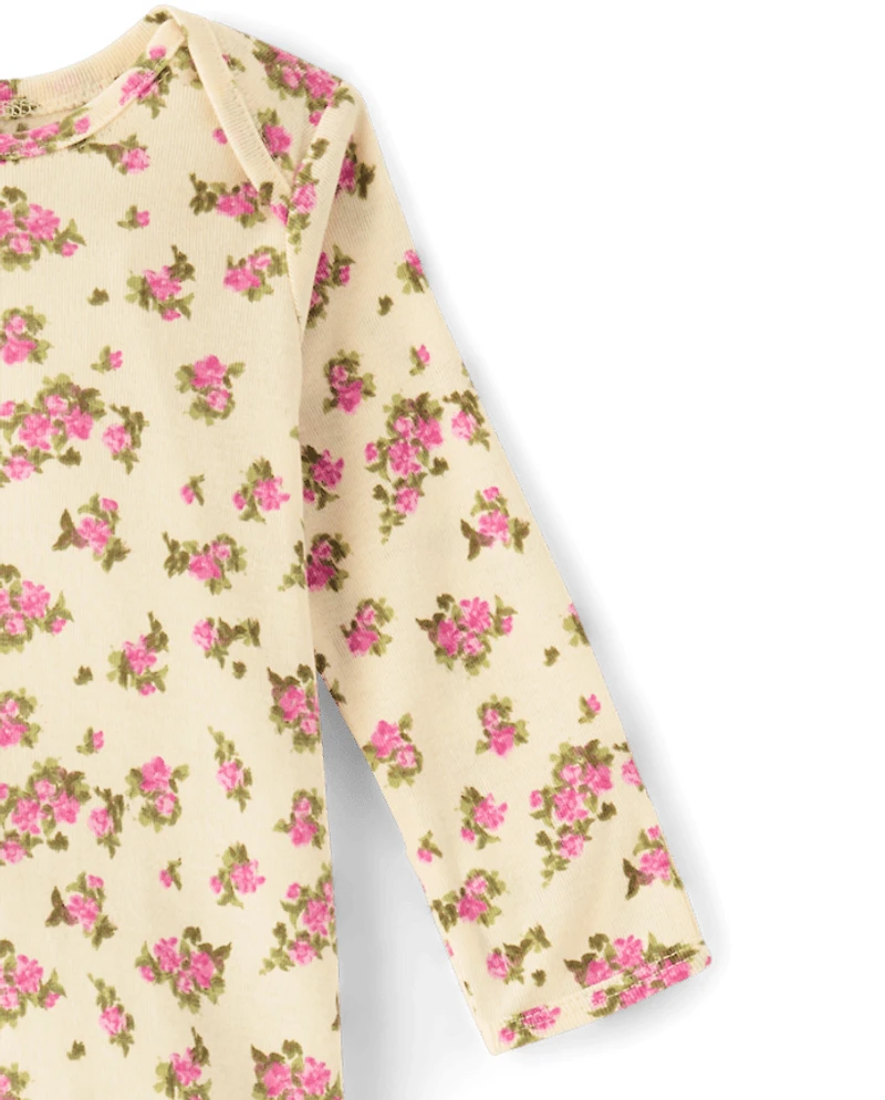 Baby Girls Floral Sleeper Gown