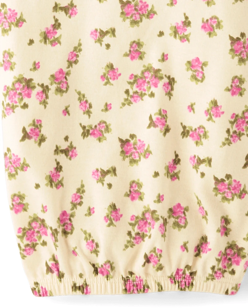 Baby Girls Floral Sleeper Gown