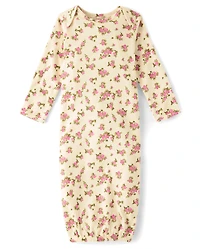 Baby Girls Floral Sleeper Gown