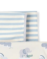 Baby Boys Animal Swaddle Blanket 2-Pack
