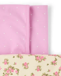Baby Girls Floral Swaddle Blanket 2-Pack