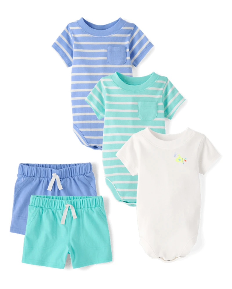 Baby Boys Striped Bodysuit 3-Pack