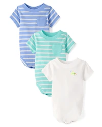 Baby Boys Striped Bodysuit 3-Pack