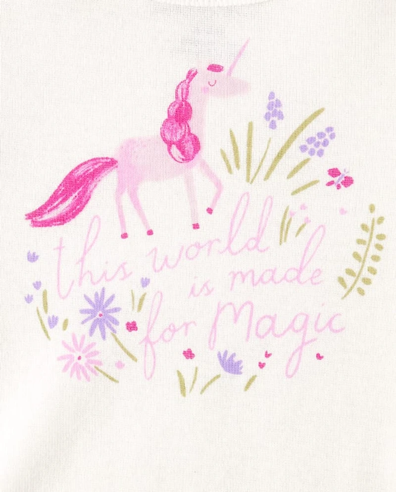 Baby Girls Unicorn Bodysuit 5-Pack