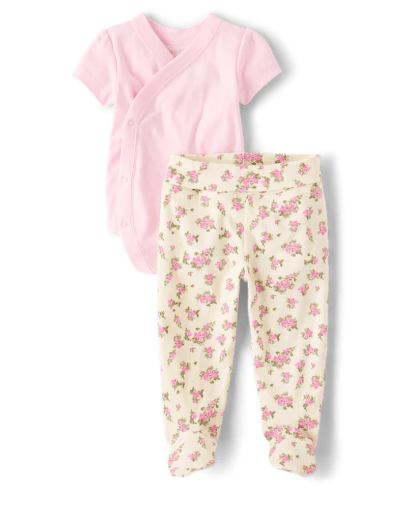 Baby Girls Floral 2-Piece Outfit Set