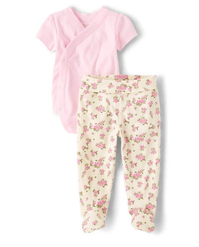 Baby Girls Floral 2-Piece Outfit Set