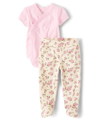 Baby Girls Floral 2-Piece Outfit Set