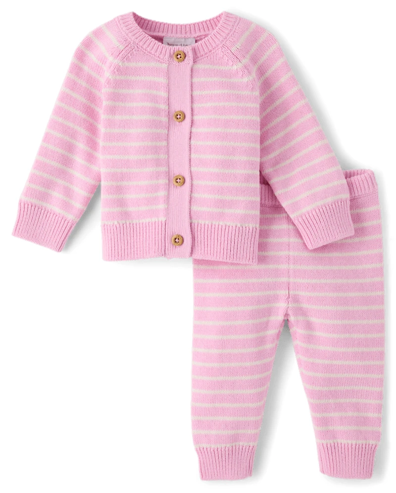 Baby Girls Striped 2-Piece Outfit Set