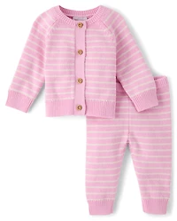 Baby Girls Striped 2-Piece Outfit Set