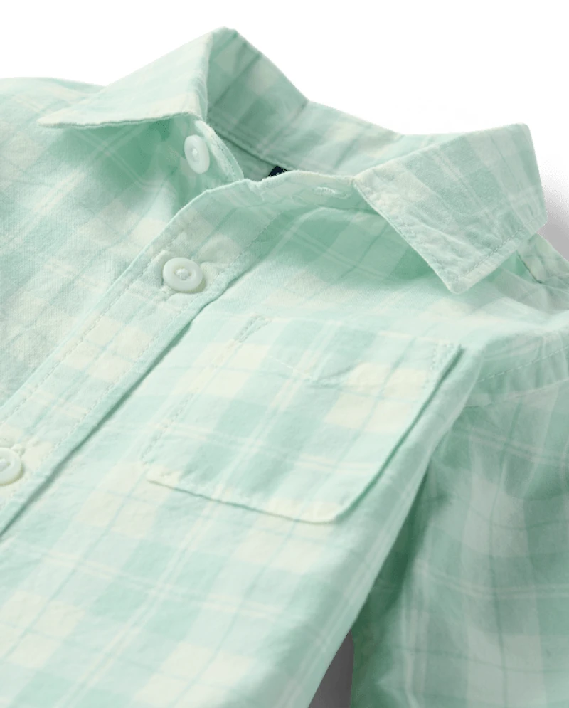 Baby Boys Plaid 2-Piece Outfit Set