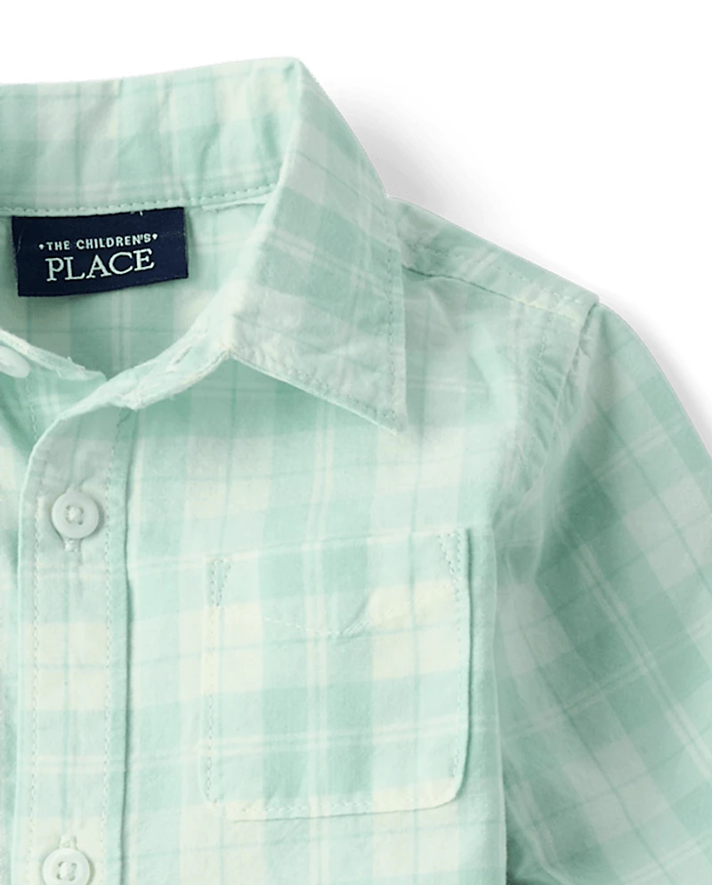 Baby Boys Plaid 2-Piece Outfit Set