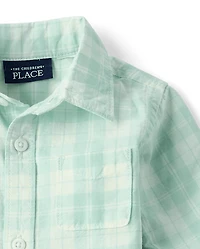 Baby Boys Plaid 2-Piece Outfit Set