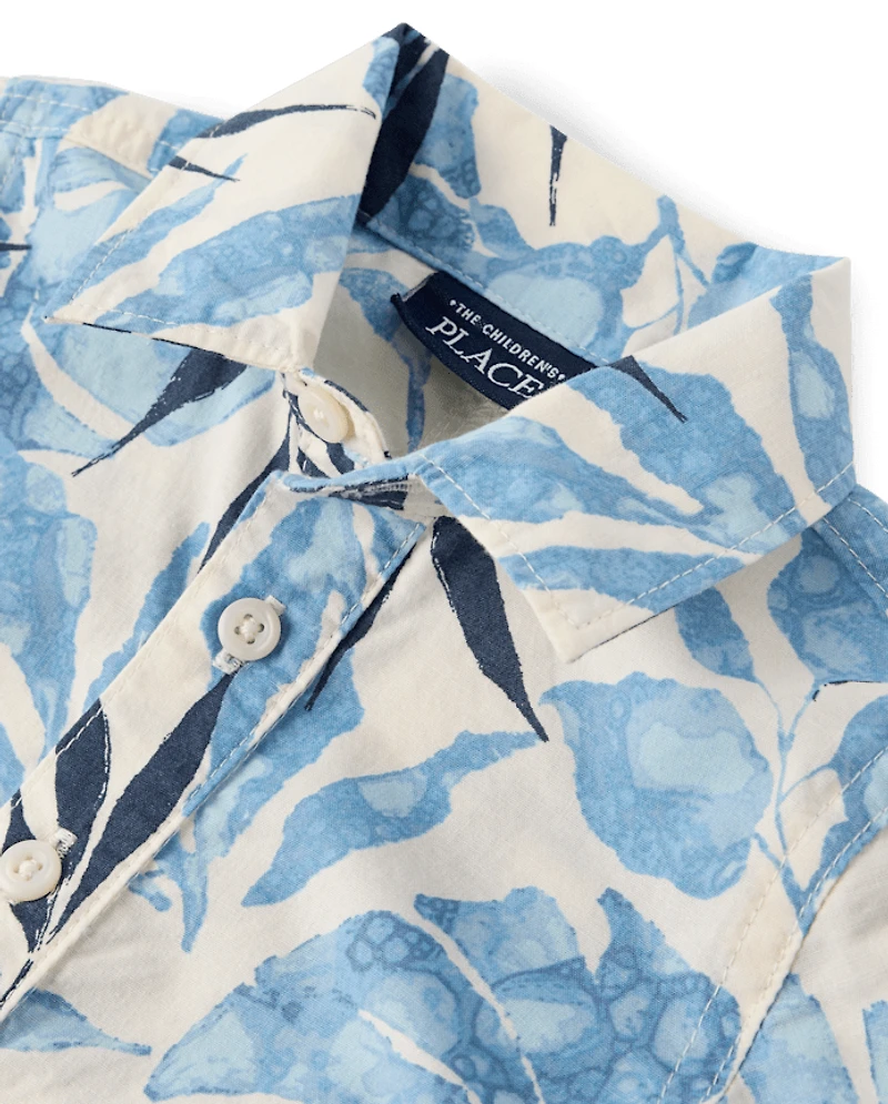 Baby Boys Tropical Romper 2-Piece Outfit Set