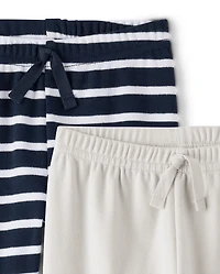 Baby Boys Striped Jogger Pants 2-Pack