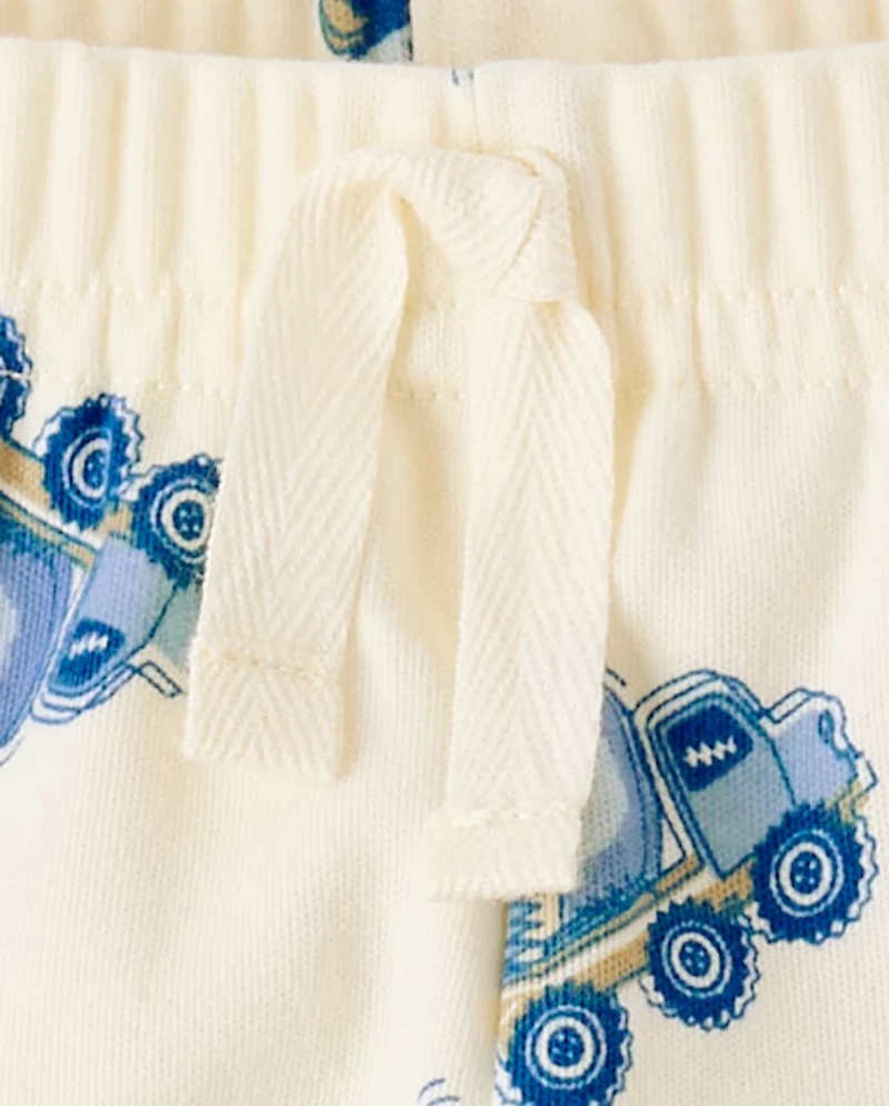 Baby Boys Construction Vehicle Jogger Pants 2-Pack