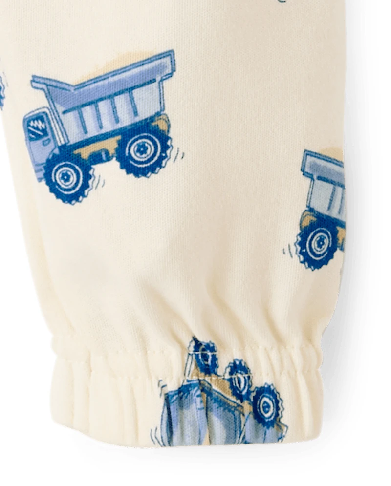Baby Boys Construction Vehicle Jogger Pants 2-Pack