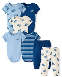 Baby Boys Construction Vehicle Jogger Pants 2-Pack