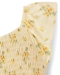 Baby Girls Floral Smocked Flutter Dress
