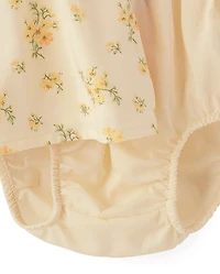 Baby Girls Floral Smocked Flutter Dress