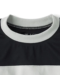 Boys Quick Dry Colorblock Mesh Football Jersey