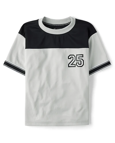 Boys Quick Dry Colorblock Mesh Football Jersey