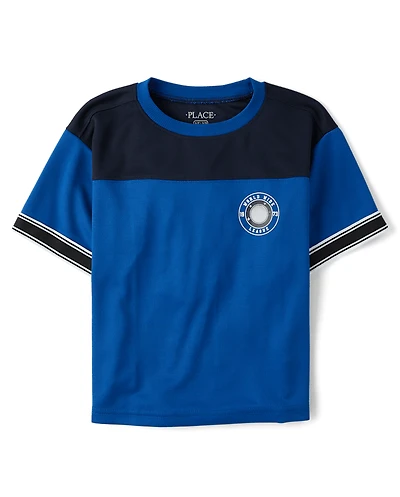 Boys Quick Dry Colorblock Mesh Football Jersey