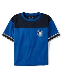 Boys Quick Dry Colorblock Mesh Football Jersey