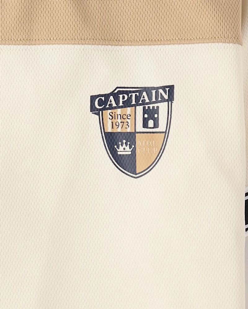 Boys Quick Dry Colorblock Mesh Football Jersey