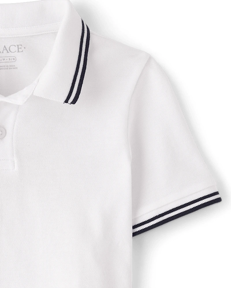 Boys Tipping Soft Pique Polo