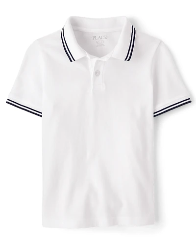Boys Tipping Soft Pique Polo