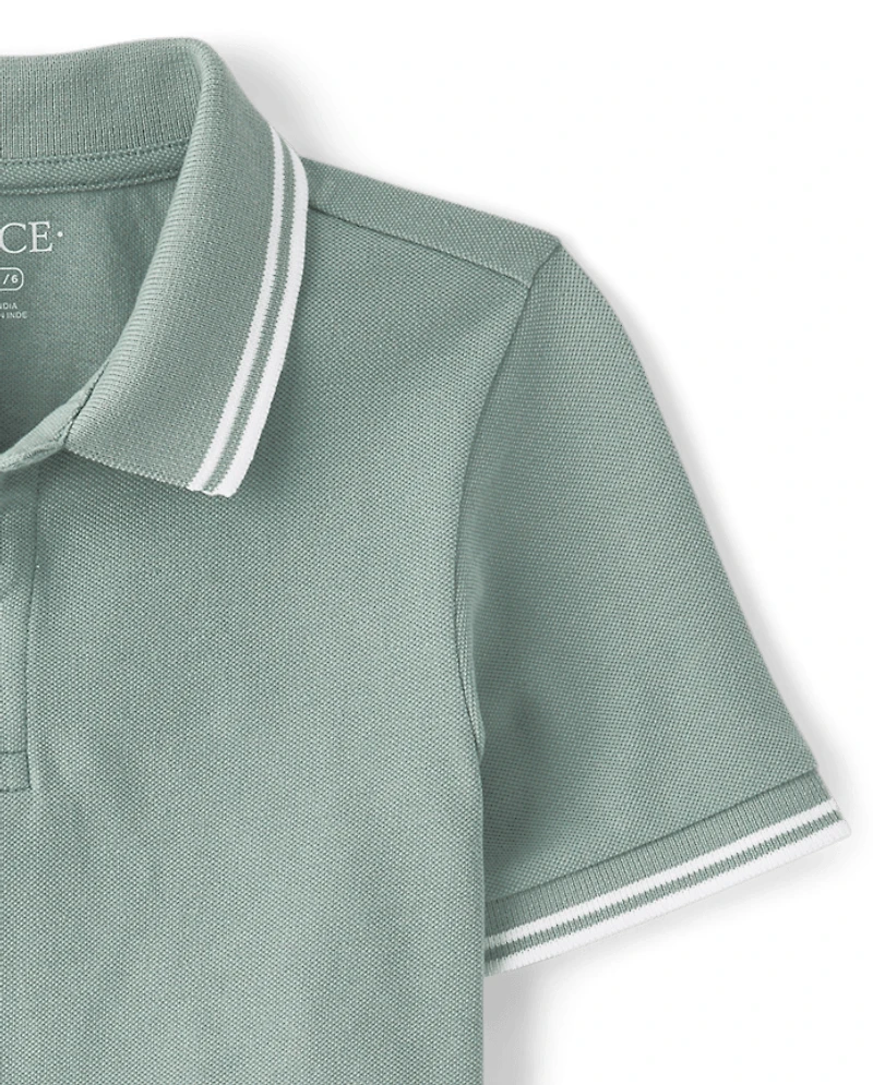 Boys Tipping Soft Pique Polo