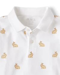 Boys Bunny Soft Pique Polo