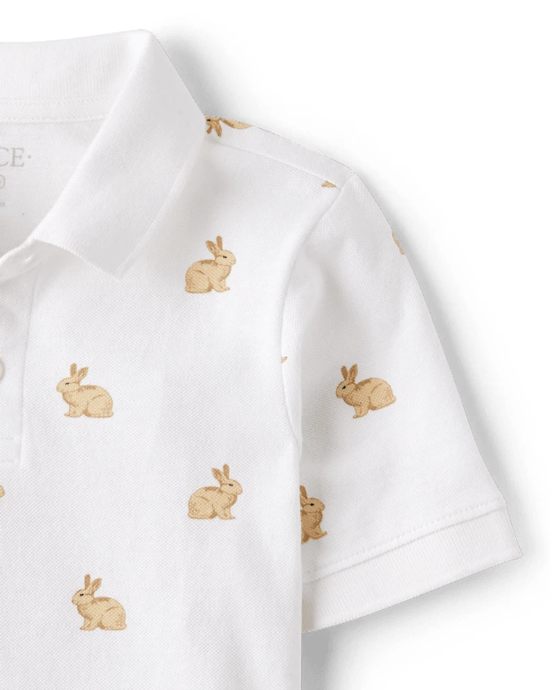 Boys Bunny Soft Pique Polo