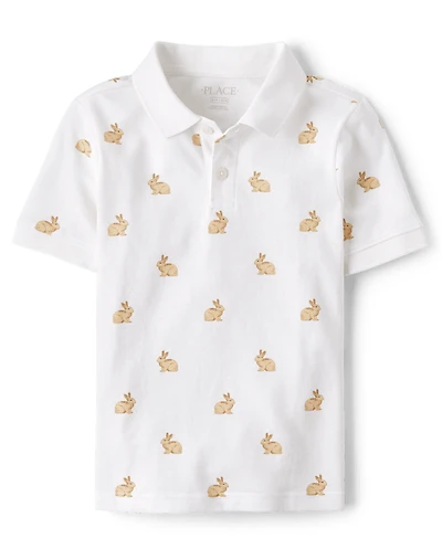 Boys Bunny Soft Pique Polo
