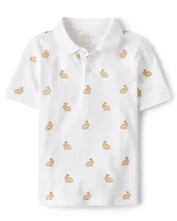 Boys Bunny Soft Pique Polo