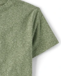 Boys Marled Henley Top