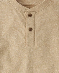 Boys Marled Henley Top